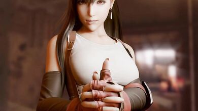 BulgingS gets a Steamy Tifa Handjob