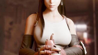 BulgingS gets a Steamy Tifa Handjob