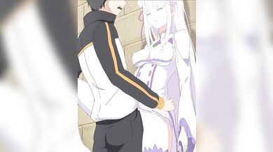 Emilia's Standing Fuck Session with Subaru