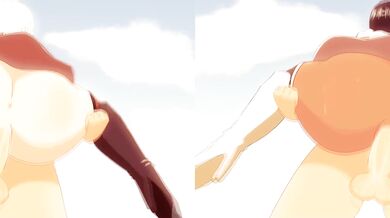[EXGA] Split-Screen Double Penetration: 2D x2 vs. P