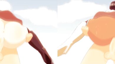 [EXGA] Split-Screen Double Penetration: 2D x2 vs. P