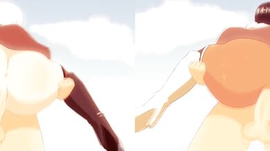 [EXGA] Split-Screen Double Penetration: 2D x2 vs. P