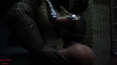 Sexy KCroc Gets Lucky with a Frisky Cat