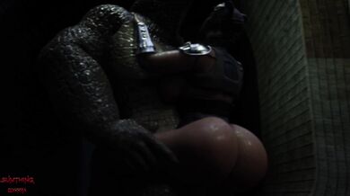 Sexy KCroc Gets Lucky with a Frisky Cat