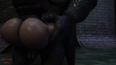 Sexy KCroc Gets Lucky with a Frisky Cat