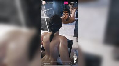 Hardcore Handjobs and Lesbian Lust - Harley Quinn's Huge Toy on Wonder Woman