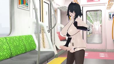 A Black-haired Futanari's Steamy Ride on the Train to Sinensia