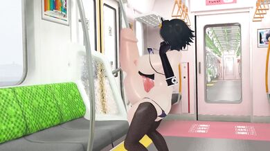 A Black-haired Futanari's Steamy Ride on the Train to Sinensia