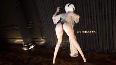 [77TRendering] 2B's Steamy Threesome Adventure