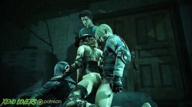 Leon x Mikaela x Ghostface x Steve Group Sex Orgy (Dead by Daylight)