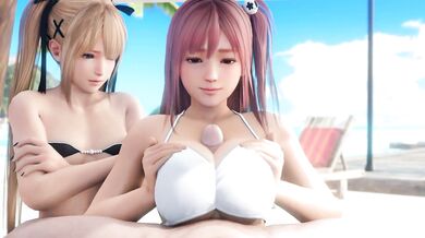 Tit-Fucking Two Hot Sluts: Honoka and Marie Rose