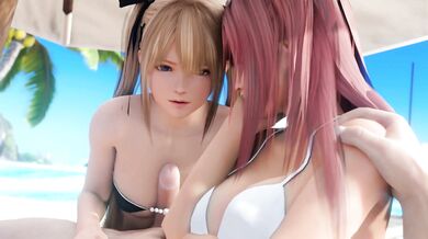 Tit-Fucking Two Hot Sluts: Honoka and Marie Rose