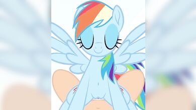 Rainbow Dash gets slammed by a hard dick and swallows a huge load in 10 seconds, tridashie-style!