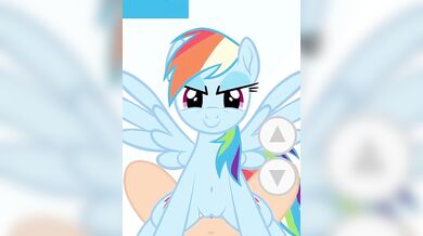 Rainbow Dash gets slammed by a hard dick and swallows a huge load in 10 seconds, tridashie-style!