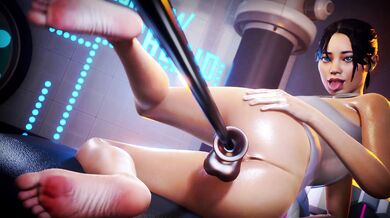 Portal Lust: Chell's Adventures with a Mechanical Cock