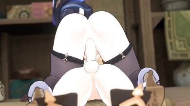Round and Ripe Booty Battle: Clorinde vs. Yelan in a Deep Anal Duel