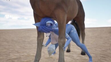 Untamed Beastiality: Fucking a Stallion in Blue Skies