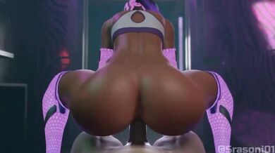 Busty Blonde Sombra at the Club: Srsasoni's Hentai Dream Come True!