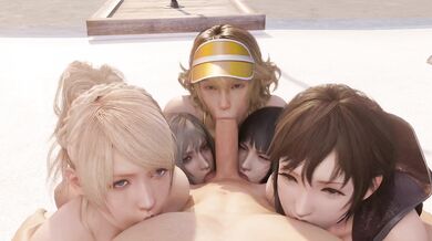 Busty Bitches Get Fucked Hard on a Beach in Final Fantasy XV