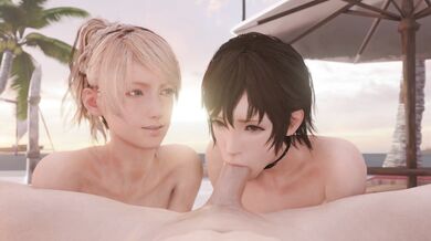 Busty Bitches Get Fucked Hard on a Beach in Final Fantasy XV