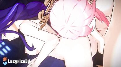 - Banging Two Anime Characters at Once: Yae Miko and Raiden Edition