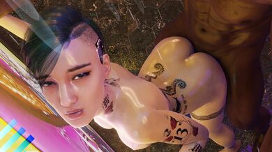 Black Judy's Rain-Soaked Booty Clap Fest in Night City