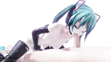 The Virtual Blow Job Queen: Hatsune Miku Sucks and Swallows