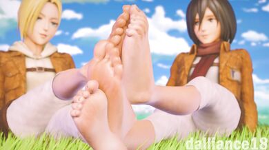 Mikasa's Foot Fetish Revealed During an Intimate Encounter with Annie