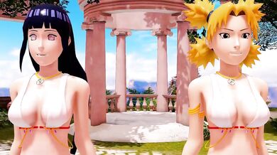 Hinata and Temari's Pussy Dance Showdown!