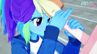 Rainbow Dash Gives Your Dick a Handjob, Then You Cum All Over Her Magical Body!