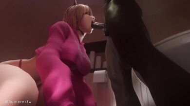 The Slutty Succubus Steals the Load from the Top Dog