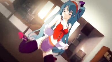 - Miku's Extreme Doggy Style with a Pitbull Terrier in an HMV Store