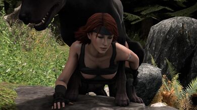 The Lusty Labrador: Meryl getting pounded by Artorias the Hound