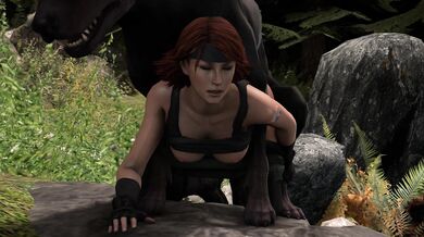 The Lusty Labrador: Meryl getting pounded by Artorias the Hound