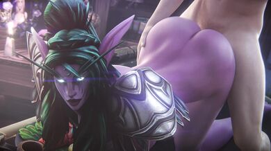 Thrusting Tyrande's Doggy Style in World of Warcraft Upscaled to 4K