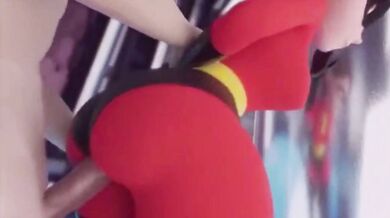 Stretchy MILF Helen Parr Gets Fucked in Every Hole by Her Superhero Sidekicks