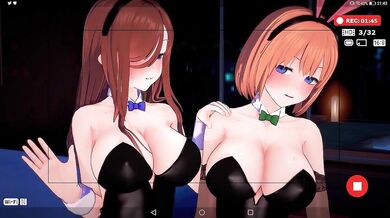 Threesome with Miku and Yotsuba in Peh-Koi