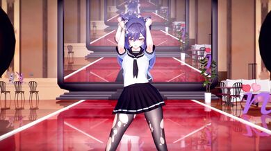 Keqing's Dance Training Exercises in Preparation for Her Upcoming Performance as an Idol