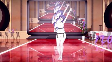 Keqing's Dance Training Exercises in Preparation for Her Upcoming Performance as an Idol