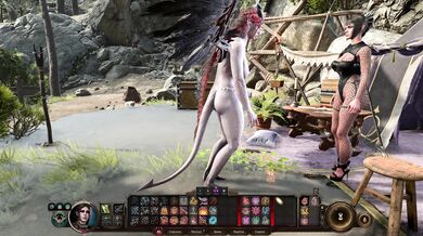 Caught in the act between a horny monster and a seductive sorceress.