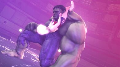 Galactic Destruction: A Slut Obliterates The Hulk's Balls!