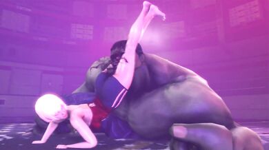 Galactic Destruction: A Slut Obliterates The Hulk's Balls!