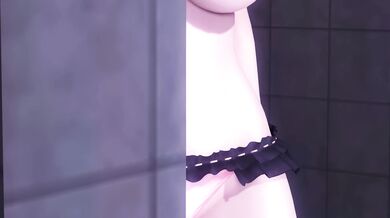 Skinny Bitch Honoka Gets Wet and Horny in the Shower (Dead or Alive)