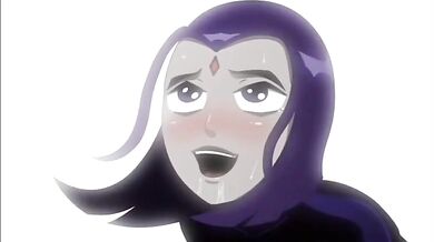 Tits and Ass of Raven from Teen Titans in a Hot and Steamy HMV
