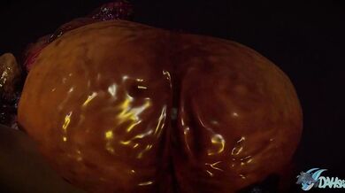 Thrusting doomslayer dick into tight Baron's ass