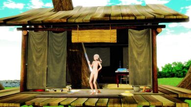 Slutty Seiran Gives Pussy Show in the Tree House