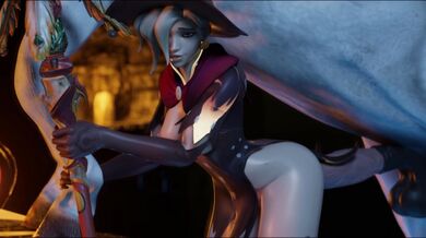 Unholy Union: Witch Mercy's Forbidden Love with a Beastly Stallion