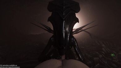 An Alien Sperm Swallowing Session with a Horny Dragon