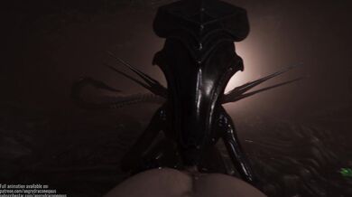 An Alien Sperm Swallowing Session with a Horny Dragon