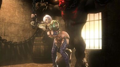 Bull minotaur breeds Ivy Valentine from behind while she's restrained [Noname55]